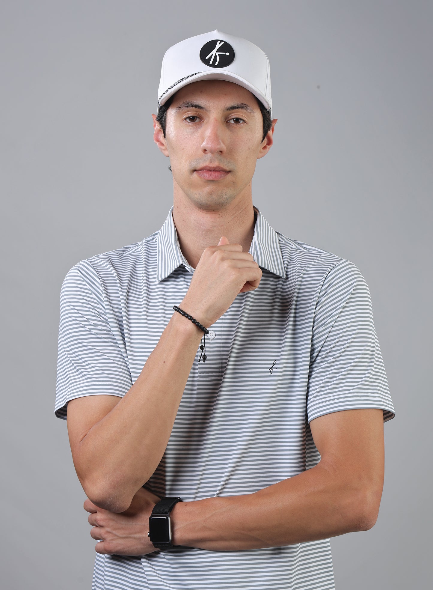 Rope hat - White "F"