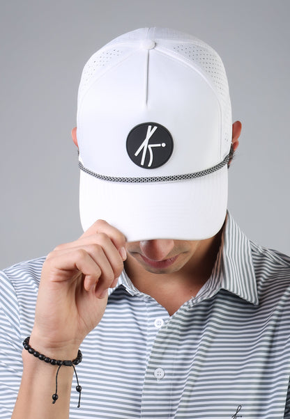 Rope hat - White "F"