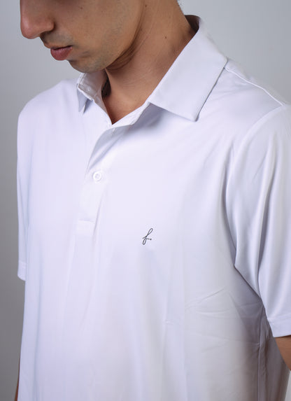 White Performance Polo